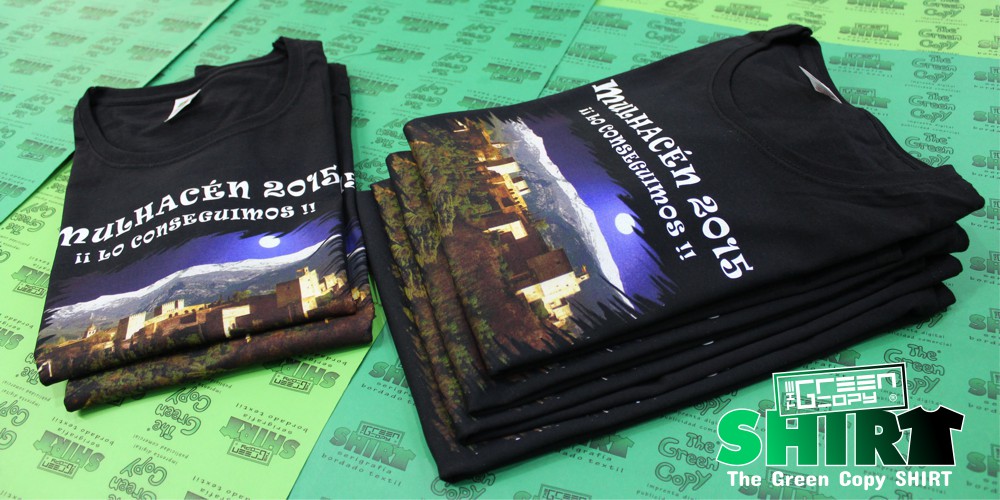 The Green Copy impresión de camisetas para excursión mulhacén lo conseguimos serigrafía de sudaderas imprimir Villanueva de la Cañada MADRID