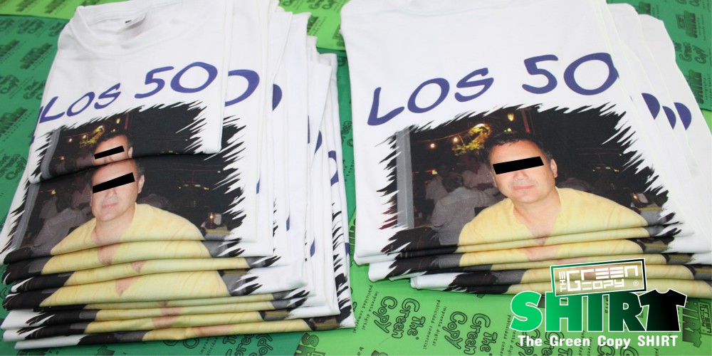 impresión de camisetas The Green Copy SHIRT para 50 cumpleaños imprimir sudaderas Villanueva MADRID camisetas@thegreencopy.com 