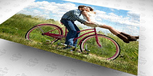 Tienda para imprimir foto en puzzle cartón paseo en bicicleta. Impresión de fotos en puzzles en Madrid Majadahonda Las Rozas Pozuelo Boadilla
