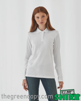 Impresión de Polo Personalizado BC ID001 MUJER MANGA LARGA - Serigrafía de Polos DTG DTF en Madrid