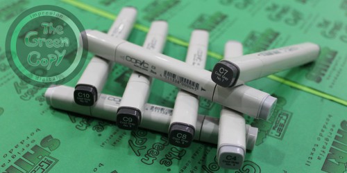 Rotuladores Pantone Copic Escala de Grises y Colores | The Green Copy SHIRT| Villanueva de la Cañada MADRID | 918157760 |